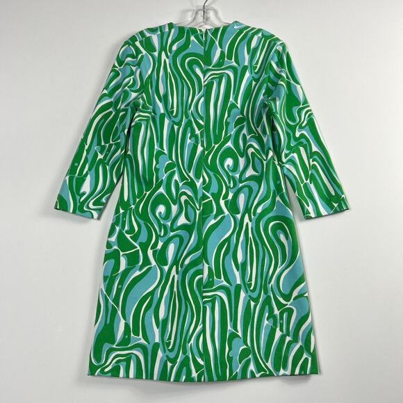Lilly Pulitzer Charlena Resort White Finders Keepers Shift Dress Green Blue - Picture 7 of 13
